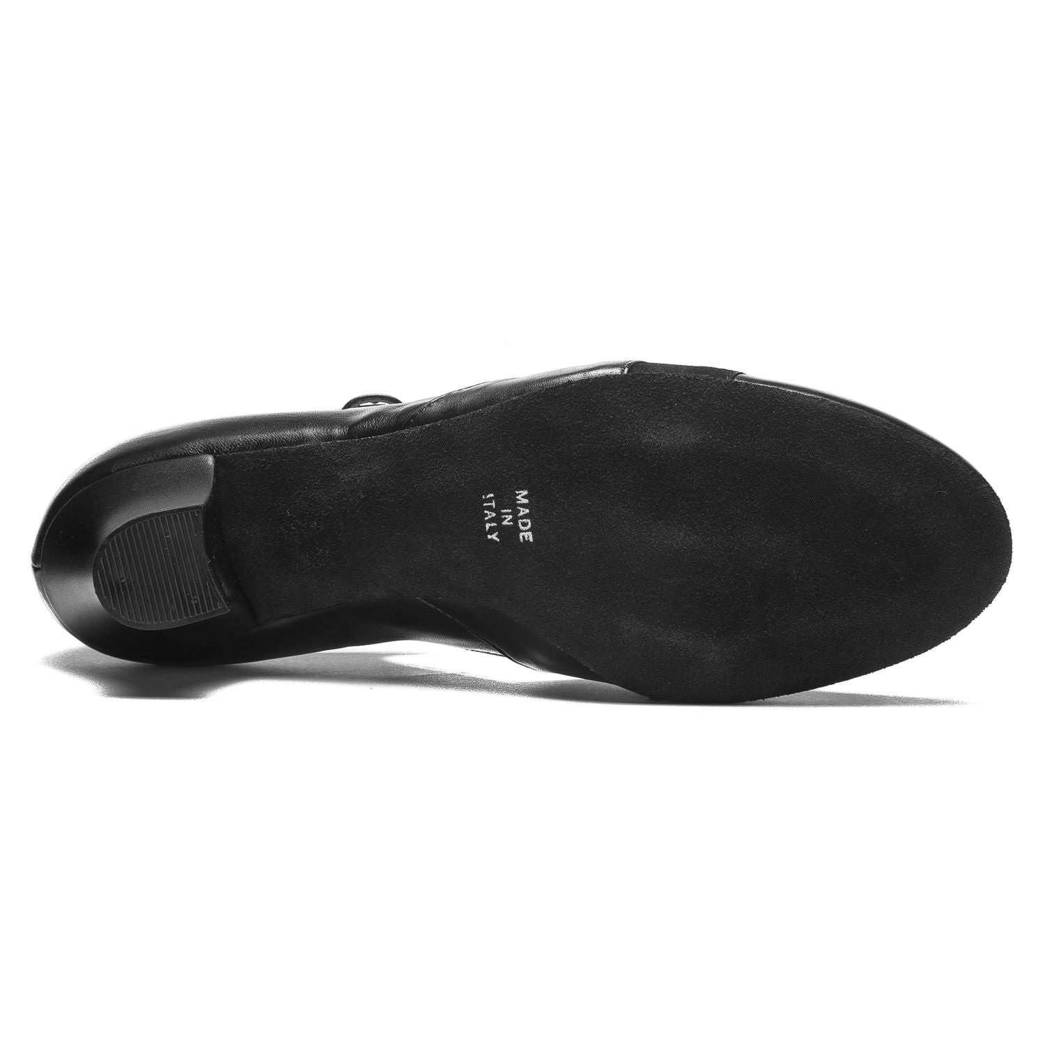 Sohle der 9233 Damen-Swingschuhe in Schwarz von Rumpf, hergestellt aus hochwertigem Leder mit „Made in Italy“.